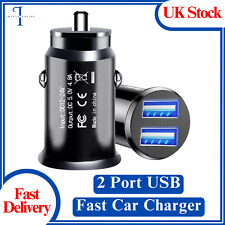 Fast Car Charger 2 USB Port For Iphone Samsung Cigarette Lighter Socket Adapter