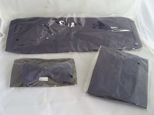 Navy blue bow tie - blue,