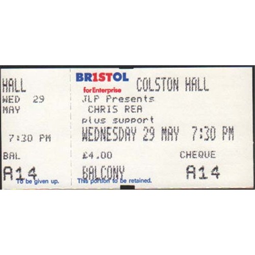 Chris rea bristol - rea, hall