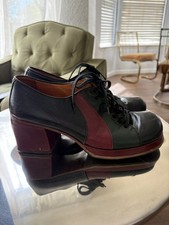 Vintage 1970s Leather Platform