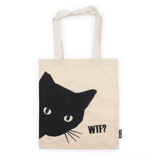 Funny Black Cat Cartoon Canvas