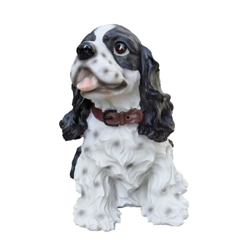 Cocker spaniel white statue - cocker,
