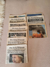 9/11 Newspaper Collection Daily Telegraph & Sunday Times Sept 2001 WTC Attack