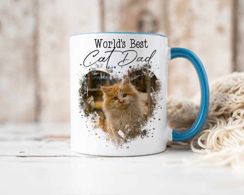 Cat dad mug - cat,