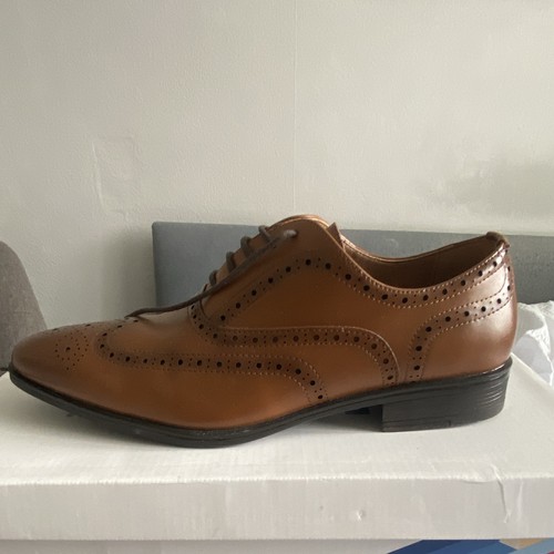 Men brown leather brogue - men's,