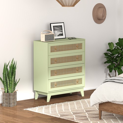 Rattan chest drawers 4 - rattan, drawers,