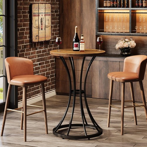 Round bar table - bar, high