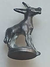VTG Bronze/Brass Donkey Figurine Kinder Suprise Token Italy Retired Nice Patina