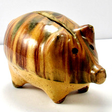 Antique Piggy Bank Slipware