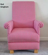 Red Gingham Fabric Adult