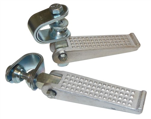 Aluminum footrest pegs - aluminum, fits