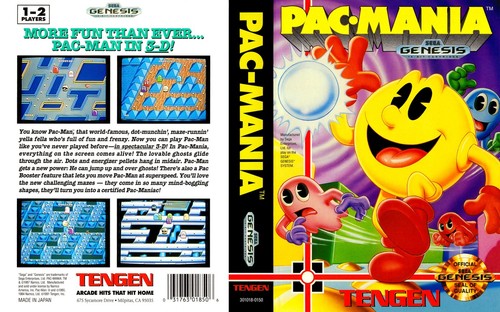 Pac mania megadrive inlay - inlay, only