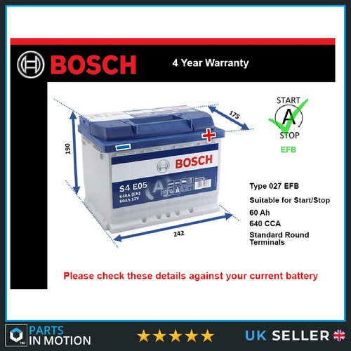 Efb battery fits jaguar xj12 - efb,