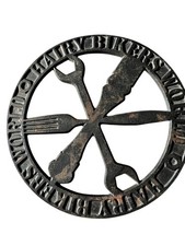 Hairy Bikers Tools Iron Trivet Worktop Protector, Kitchen Pan Pot Stand Rest