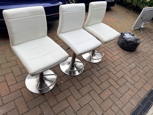 Set white faux leather - of, 3
