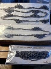 Vintage Art deco Glass Beaded Haberdasher - Dress Trim In Original Packaging