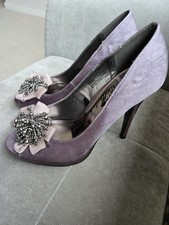Lavender Grey Satin Stiletto