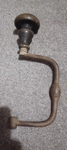 Vintage hand drill brace part - drill,