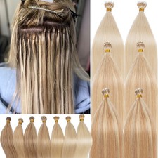Nano Ring Tip Thick Russian Remy Human Hair Extensions Nano Beads Tip Highlight