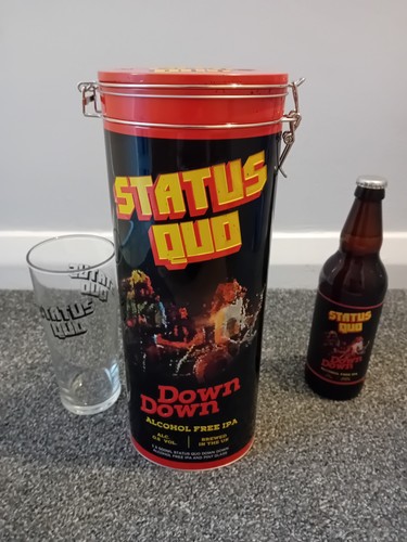 Status quo pint glass with - status,