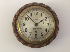 Chelsea Clock Co, Boston ~ Ships/Bulkhead Clock ~ U.S. Maritime Commission
