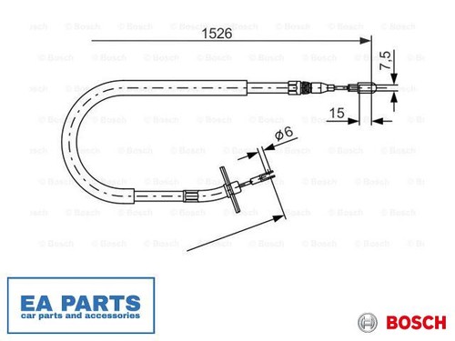 Cable parking brake - brake, lt