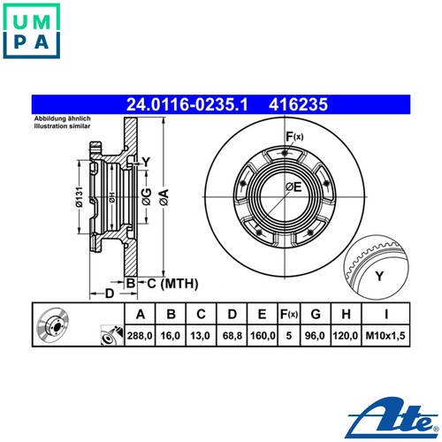 Brake disc 0116 - disc, 24.0116-0235.1