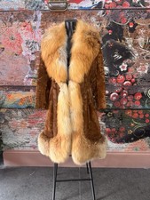 Vintage Real Fur Coat Knee