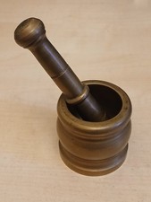 Brass mortar and - and, pestle