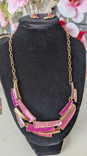 Pink jewellery set - set, necklace