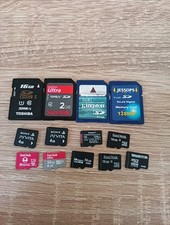 13 x Memory Cards - SD - Micro