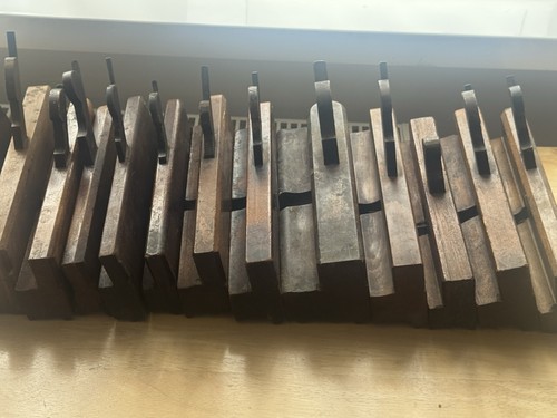 Antique wood moulding planes - moulding,