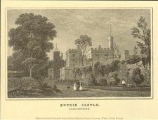 Ruthin castle denbighshire - ruthin, castle,