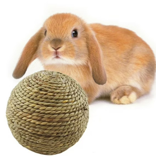 Chew toy natural grass ball - toy,