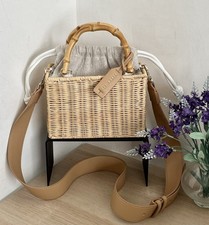 Ted Baker Jaysina Rattan Wicker Basket Weave Top Handle Shoulder Crossbody Bag