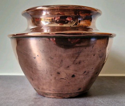 Antique copper vase pot - vase,
