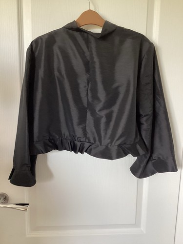 Black taffeta slip jacket - slip,
