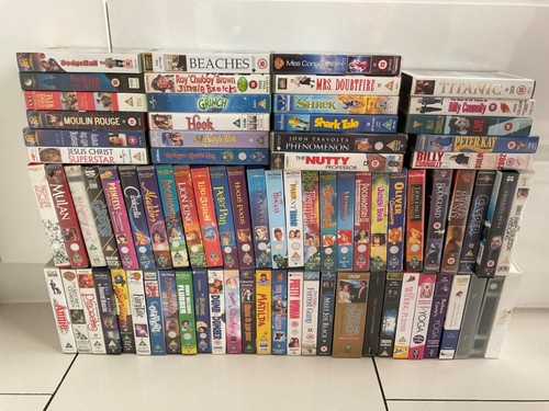 Various vintage vhs films - vintage,