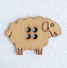 JHB Wooden Sheep Button 37mm