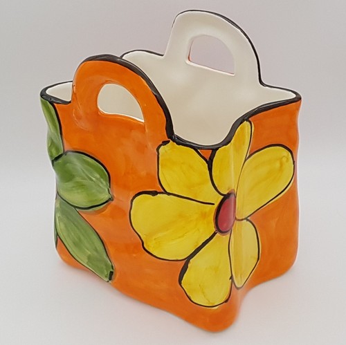 Ceramic bag style vase large - ceramic,