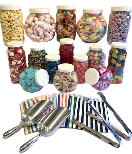 Plastic sweet jars scoops - plastic,