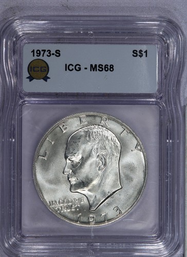 1973 ike dollar - dollar, ms68