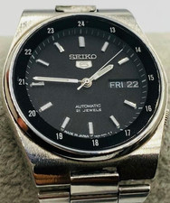 Seiko 5 Automatic Mens 7S26-0530 Japan Watch 36MM Black Dial