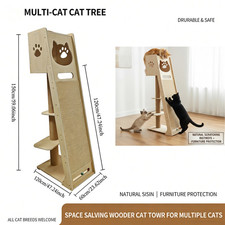 60 Inch Wooden Cat Tree