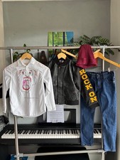 Designer bundle Molo leather jacket new Jacadi jeans Marni shirt 8 y o