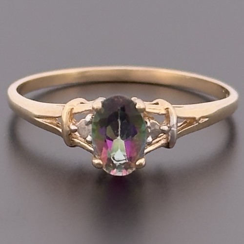 9ct yellow gold mystic topaz - 9ct, &