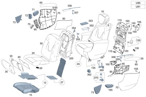 Mercedes benz genuine seat - mercedes-benz,