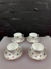 4 x English Bone China Flowers