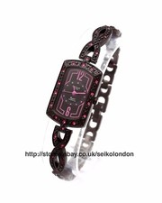 Omax Ladies Black Dial Watch