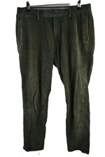RALPH LAUREN Polo Green Corduroy Trousers size 30/30 Mens Stretch Slim Fit